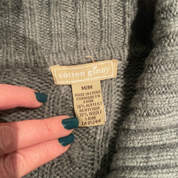 Long ankle length knit cardigan with deep pockets - Picture 4 of 5